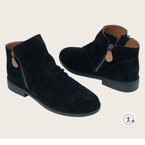 Kenneth Cole Gentle Souls Emma Black Suede Bootie